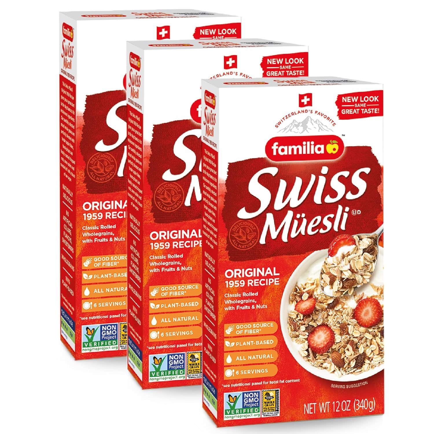 Familia Swiss Muesli Cereal 12oz | Original Recipe Familia Muesli (12 ...